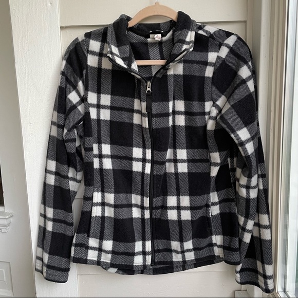 Plaid Fleece zip up - Picture 1 of 5